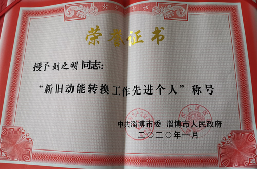 2020年新舊（jiù）動能轉換工作先進個人